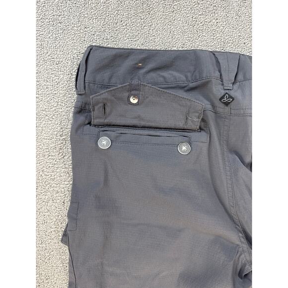 Prana Sage Convertible Pants 3 in 1 Capri Shorts Ripstop Gray Outdoors Sz 8 - Picture 7 of 14